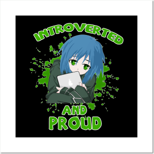 Funny Introvert Tshirt for Anime Chicks and geeks Tee Posters and Art